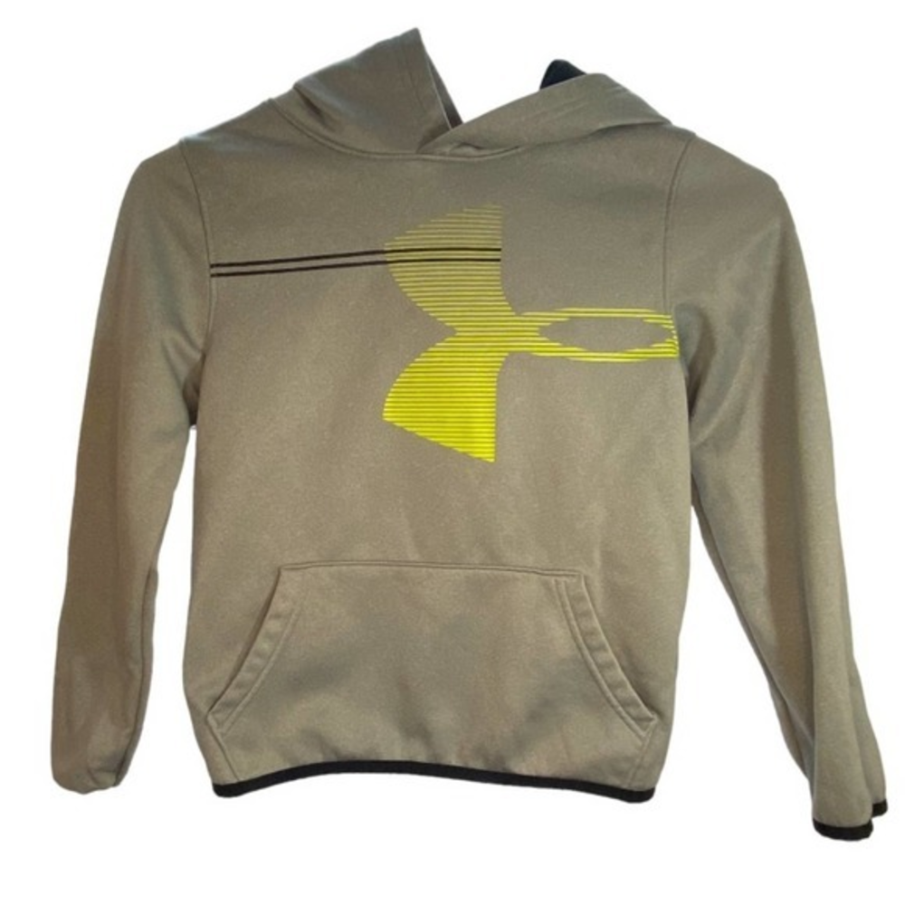 Boys Under‎ Armour Hoodie Youth Small Gray Cold Gear